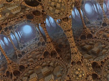 soyut geometrik bileşim 3 boyutlu yazılımda yapılır