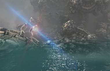 fraktal elemanları ile kompozisyon