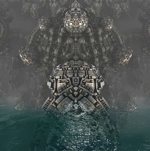 Composição com elementos fractais — Fotografia de Stock