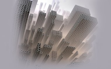 Renkli soyut 3d fraktal tasarım