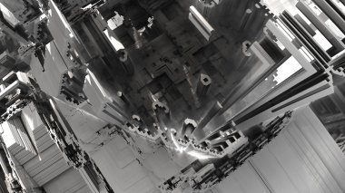 Renkli soyut 3d fraktal tasarım