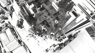 Renkli soyut 3d fraktal tasarım