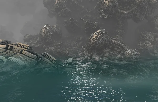 Renkli soyut 3d fraktal tasarım