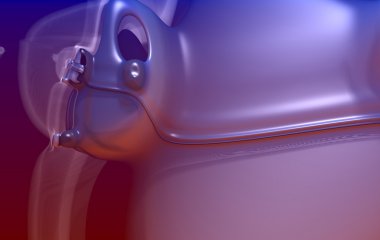 3D illüstrasyon soyut geometrik kompozisyon dijital sanat eserleri.