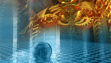 uzaylı dünya 3d render peyzaj 