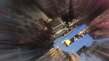 soyut geometrik bileşim 3 boyutlu yazılımda yapılır