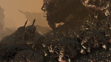 soyut geometrik bileşim 3 boyutlu yazılımda yapılır