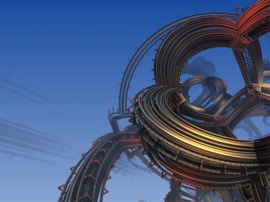 soyut geometrik bileşim 3 boyutlu yazılımda yapılır