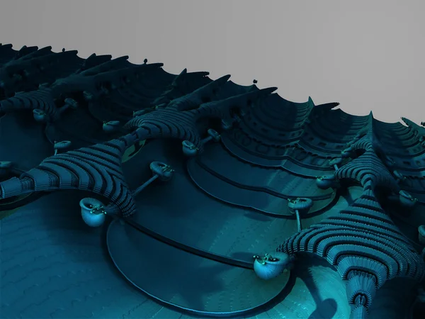 Абстрактная геометрическая композиция, выполненная в 3D программном обеспечении — стоковое фото