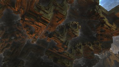 soyut geometrik bileşim 3 boyutlu yazılımda yapılır