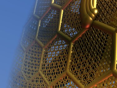 soyut geometrik bileşim 3 boyutlu yazılımda yapılır