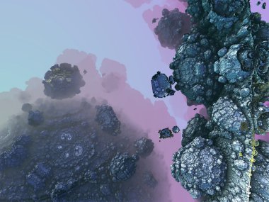 soyut geometrik bileşim 3 boyutlu yazılımda yapılır