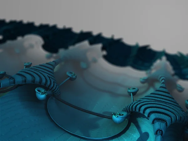 3d 소프트웨어로 만든 추상적 인 기하학적 구성 물 — 스톡 사진