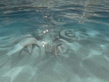 3D illüstrasyon soyut geometrik kompozisyon dijital sanat eserleri.