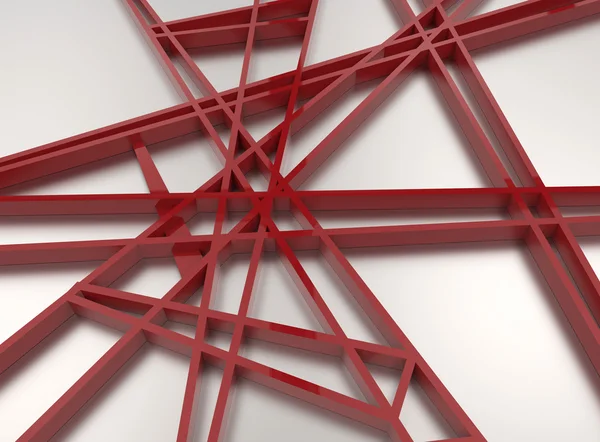 3d renderizado de malla de caos rojo —  Fotos de Stock
