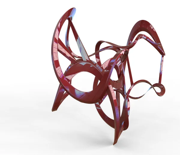 3D-rendering van abstracte organische uitziende geometrie vormen — Stockfoto