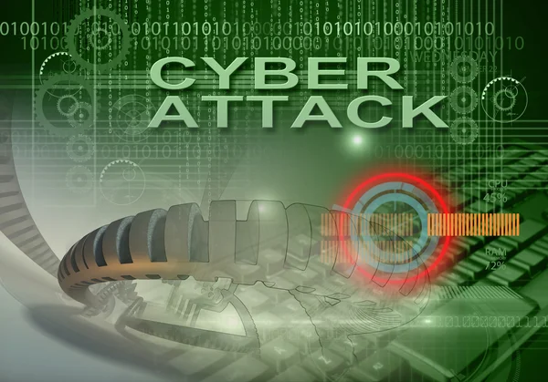 Cyber attack - 3d rendering — Stock Photo, Image