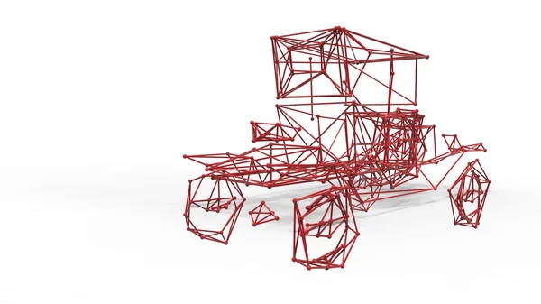 3D render illustration av bil struktur — Stockfoto