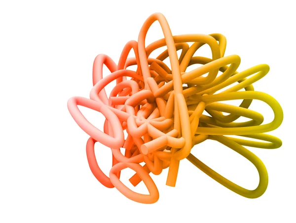 Renderização digital 3D de anéis abstratos — Fotografia de Stock