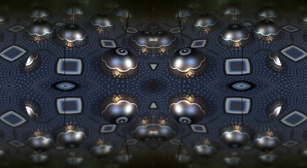 Quattro frattale fanno composizione geometrica astratta-rendering 3d — Foto Stock