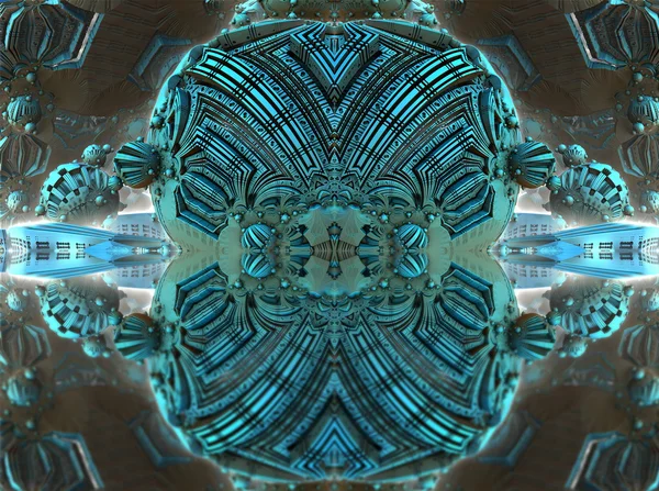 Cuatro fractal hacer abstracto composición geométrica-3d renderizado — Foto de Stock