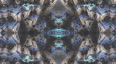 soyut geometrik bileşim 3 boyutlu yazılımda yapılır