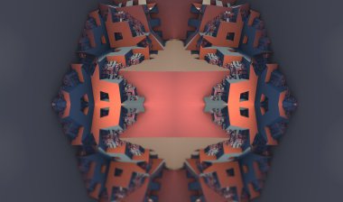 soyut geometrik bileşim 3 boyutlu yazılımda yapılır