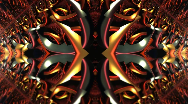 Composition géométrique abstraite réalisée en logiciel 3d — Photo