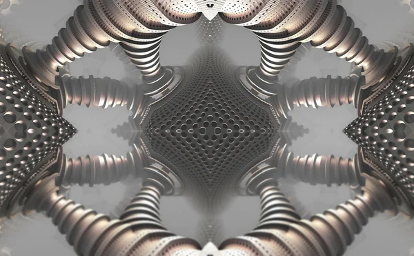 Abstracte geometrische samenstelling gemaakt in 3d software — Stockfoto