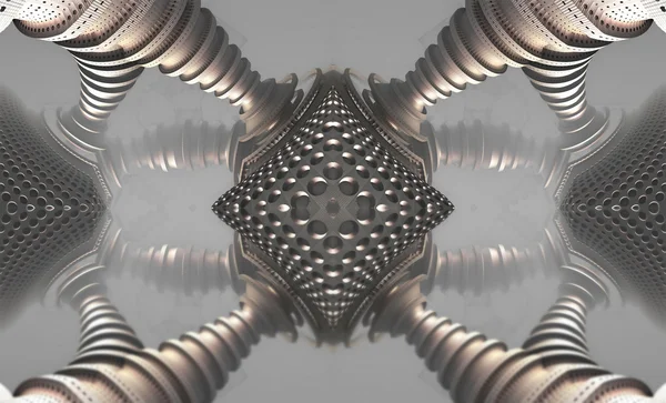 Abstrakt geometrisk sammansättning tillverkad i 3D-programvara — Stockfoto