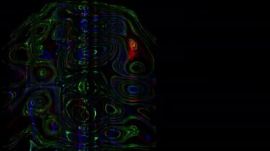 Birbirine Bağlı Kırmızı Yeşil ve Mavi Rgb İpliklerinden Örülmüş Ağlar