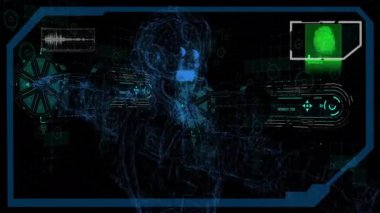 Gelecekçi robot, yapay zeka CGI büyük veri analizi ve programlama