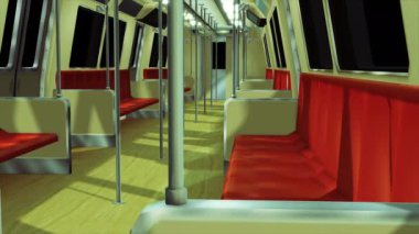 4K animasyon - eski modernize edilmemiş metronun içinde