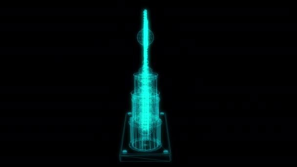 Animación Del Marco Alambre Viejo Máquina Electrostática Produce Una Chispa — Vídeo de stock