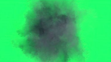  3D illüstrasyon - Yeşil ekranda bulut etkisi