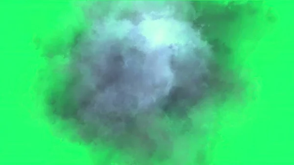 3D illustration - Clouds effect on green screen
