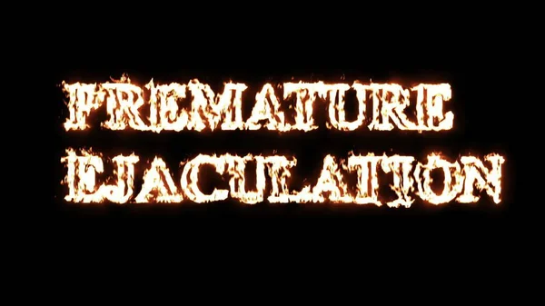 3D illustration - word premature ejaculation in fire
