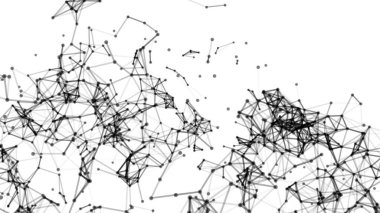 3D illüstrasyon - Soyut geometrik çokgen yapı