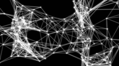 3D illüstrasyon - Soyut geometrik çokgen yapı