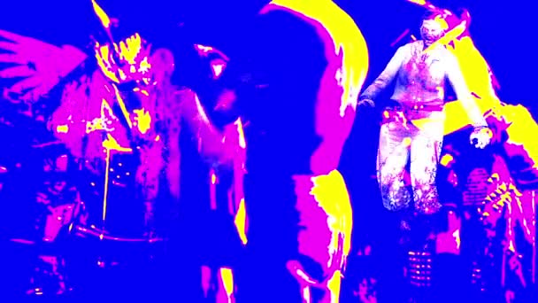 Femme Ange Silhouette Travers Fond Noir Horreur Zombie Avec Effets — Video