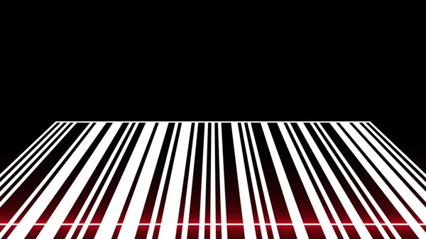 Reading a bar code with red beam