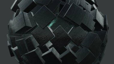 Gri arkaplanda üç boyutlu soyut küpler