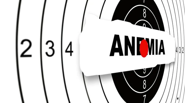 Close Shooting Target Word Anemi — Stock Photo, Image