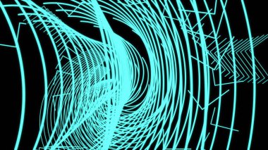 Siyah arkaplanda mavi çizgileri olan hareket grafikleri