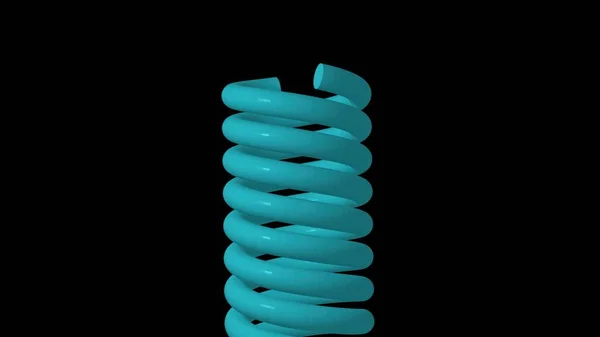 Computadora Generada Forma Espiral Azul Gira — Foto de Stock