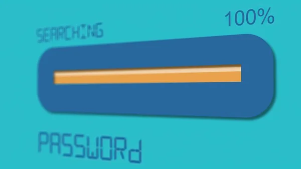 Pesquisa Barra Progresso Senha Com Porcentagem Numbe — Fotografia de Stock