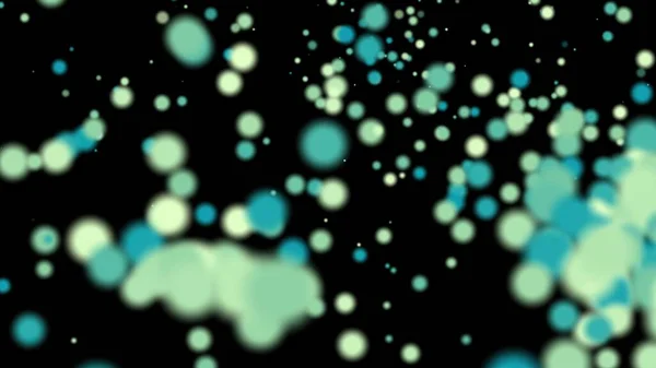 黒い背景に青い粒子 — ストック写真