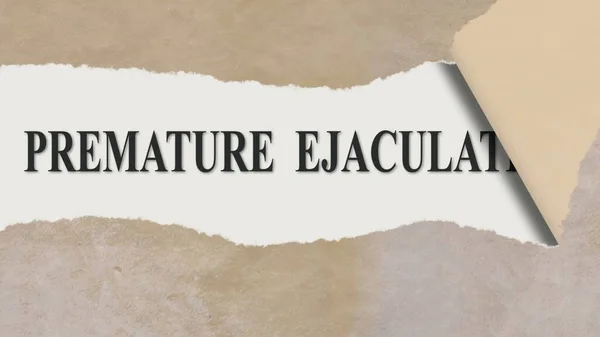 Concept Papier Déchiré Avec Des Mots Éjaculation Prématurée — Photo