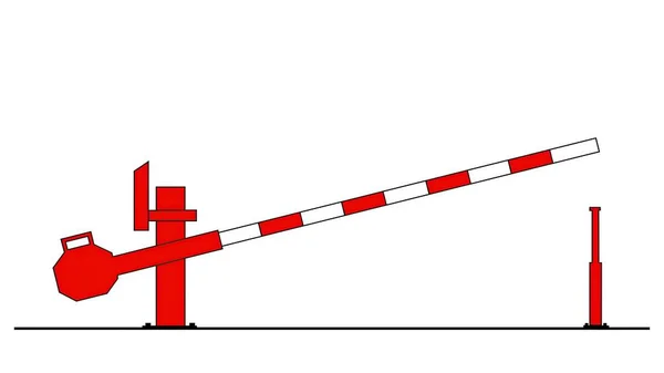 Ilustración Barreras Brazo Ascendente Manuales Sobre Fondo Blanco —  Fotos de Stock