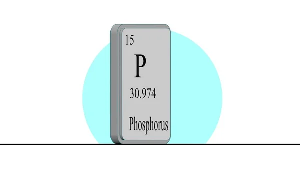 Illustration Phosphor Element Des Periodensystems Des Mendelejew Systems — Stockfoto